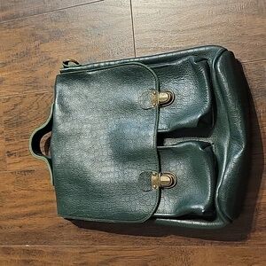 KANISHKA Green Leather Backpack